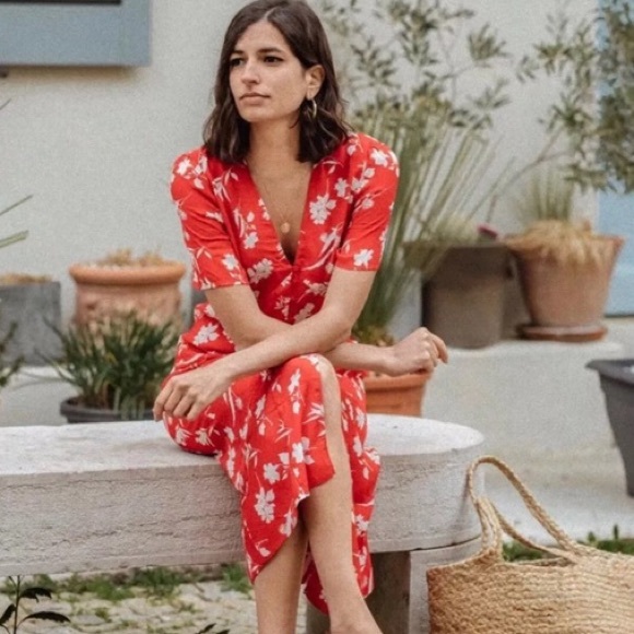 NWT ZARA Long floral button down shirt maxi dress - Picture 4 of 13